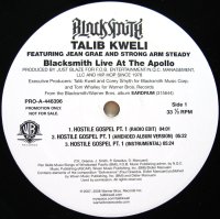 BLACK SMITH/TALIB KWELI / BLACK SMITH LIVE AT THE APOLLO