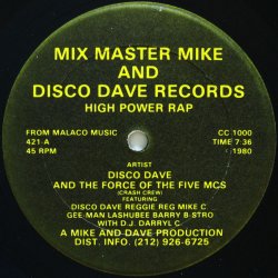 画像1: DISCO DAVE AND THE FORCE OF THE FIVE MCs / HIGH POWER RAP