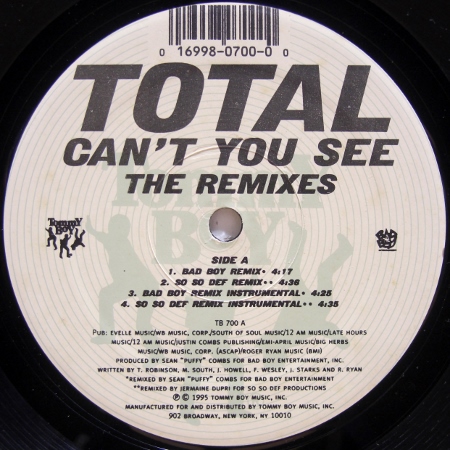Total - Can't You See (The Remixes)