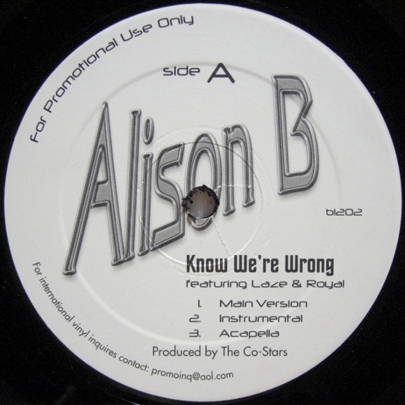 Alison B - Know We're Wrong