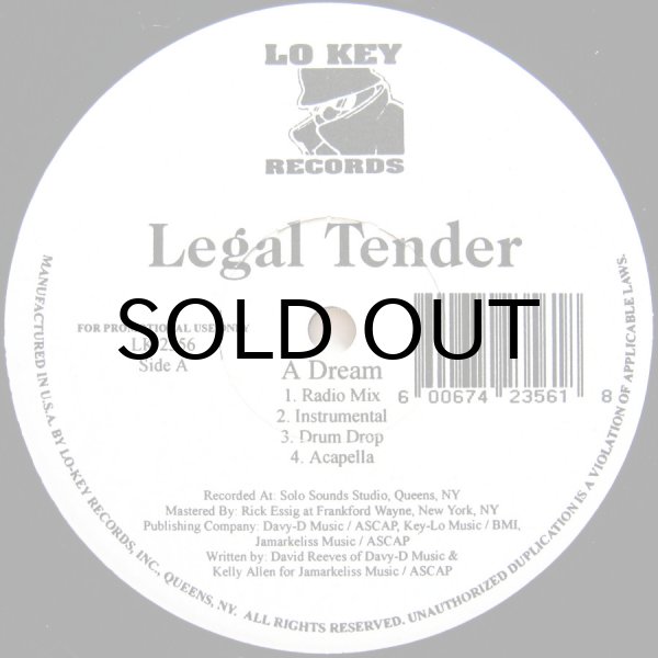 画像1: LEGAL TENDER / A DREAM