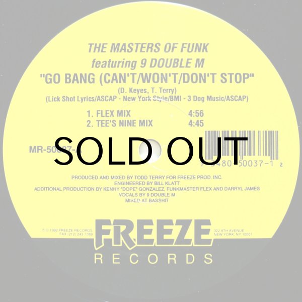 画像1: THE MASTERS OF FUNK / GO BANG（CAN'T/WON'T/DON'T STOP）