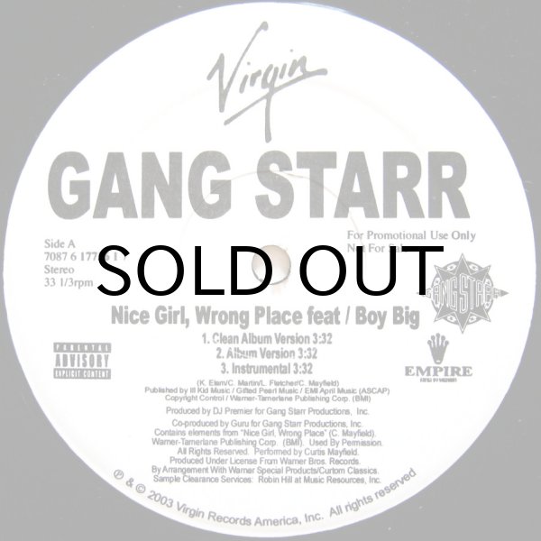 画像1: GANG STARR / NICE GIRL, WRONG PLACE