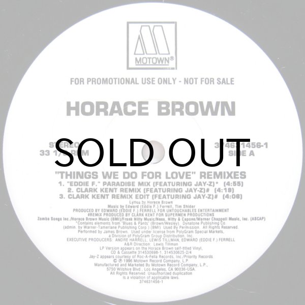 画像1: HORACE BROWN / THINGS WE DO FOR LOVE（REMIXES）