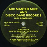 画像: DISCO DAVE AND THE FORCE OF THE FIVE MCs / HIGH POWER RAP