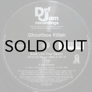 画像: GHOSTFACE KILLAH / BACK LIKE THAT REMIX