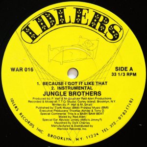 画像: JUNGLE BROTHERS / BECAUSE I GOT IT LIKE THAT