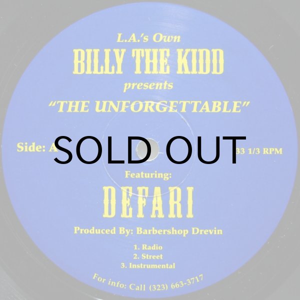 画像1: L.A.'s OWN BILLY THE KIDD / THE UNFORGETTABLE