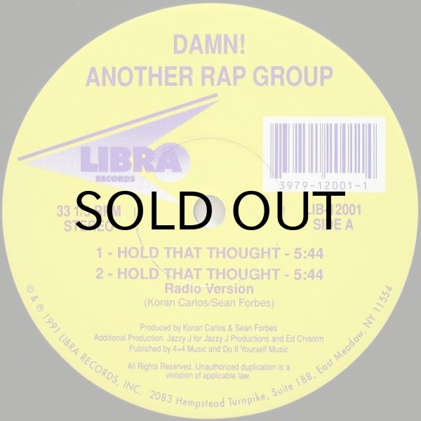 画像1: DAMN! ANOTHER RAP GROUP / HOLD THAT THOUGHT