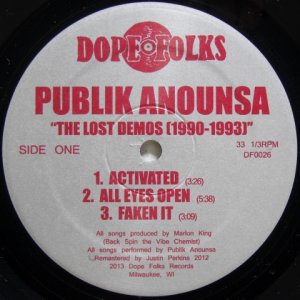 画像: Publik Anounsa - The Lost Demos (1990-1993)