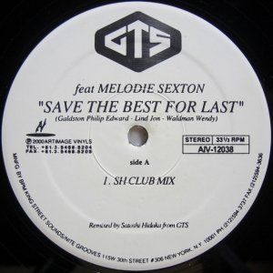 画像: GTS feat. Melodie Sexton - Save The Best For Last