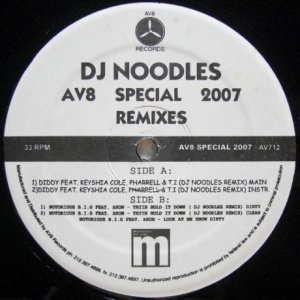 画像: DJ Noodles – AV8 Special 2007 Remixes