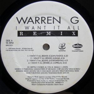 画像: Warren G – I Want It All (Remix) / We Got That