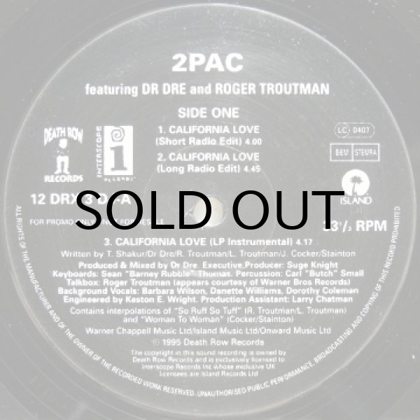 画像1: 2Pac featuring Dr. Dre & Roger Troutman – California Love