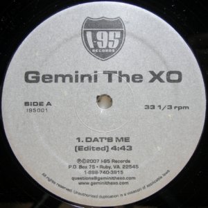 画像: Gemini The Xo – Dat's Me
