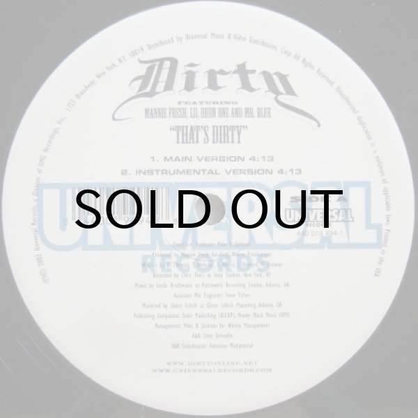 画像1: Dirty featuring Mannie Fresh, Lil Burn One & Mr. Blue – That's Dirty