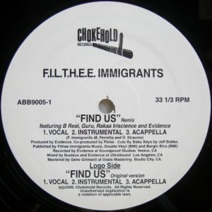 画像: F.I.L.T.H.E.E. Immigrants – Find Us