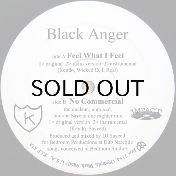 画像1: BLACK ANGER / FEEL WHAT I FEEL