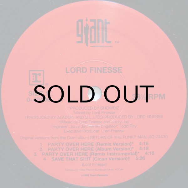 画像1: LORD FINESSE / PARTY OVER HERE