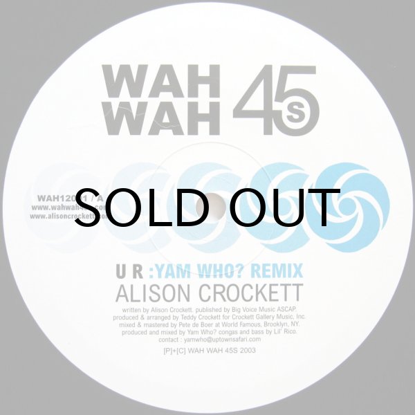 画像1: ALISON CROCKETT / UR（YAM WHO? REMIX）