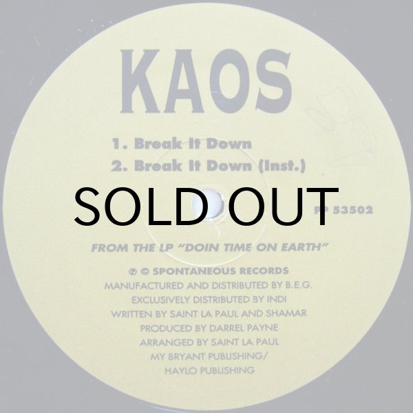 画像1: KAOS / BREAK IT DOWN