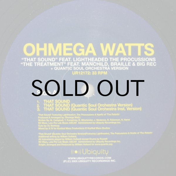 画像1: OHMEGA WATTS / THAT SOUND