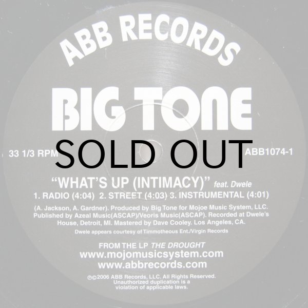 画像1: BIG TONE / WHAT'S UP （INTIMACY）