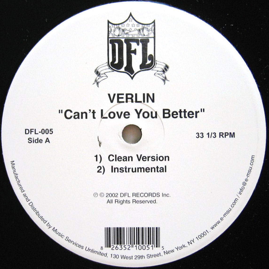 画像1: VERLIN / CAN'T LOVE YOU BETTER