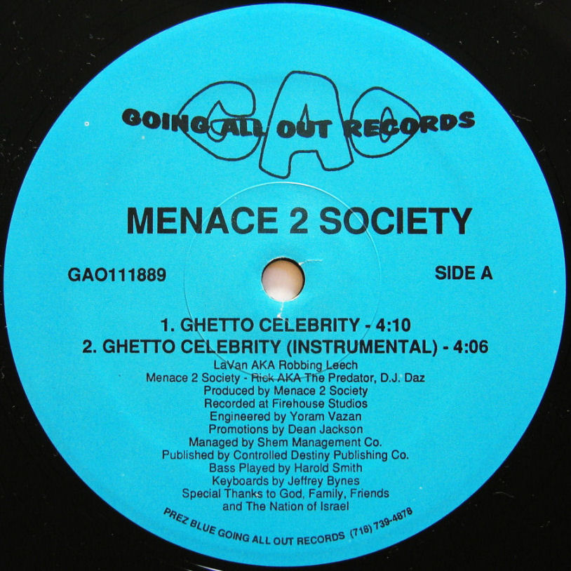 画像1: MENACE 2 SOCIETY / GHETTO CELEBRITY