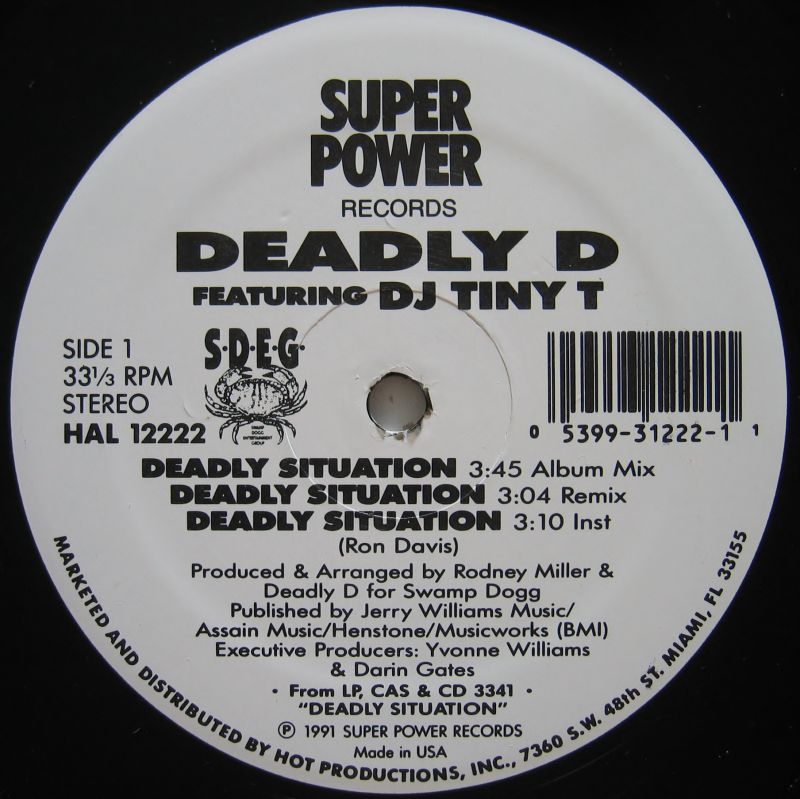 画像2: Deadly D featuring DJ Tiny T ‎– Deadly Situation