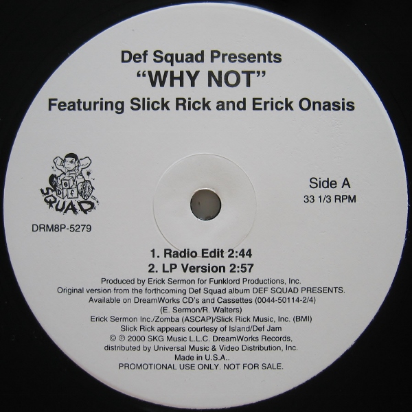 画像2: Def Squad Presents Erick Onasis ‎– Why Not