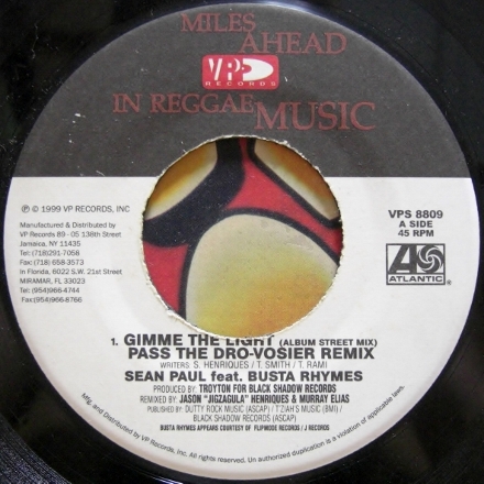 画像1: Sean Paul feat. Busta Rhymes – Gimme The Light (Pass The Dro-Vosier Remix)