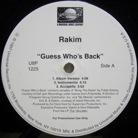画像1: Rakim – Guess Who's Back