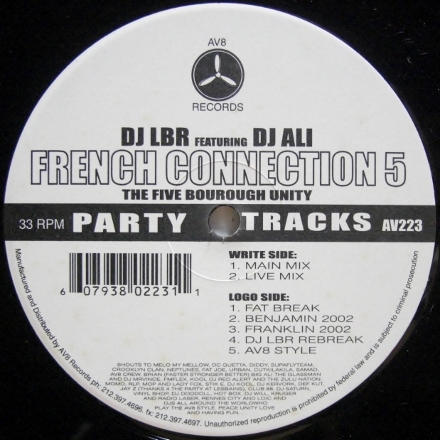 画像1: DJ LBR featuring DJ Ali – French Connection 5 (The Five Bourough Unity)