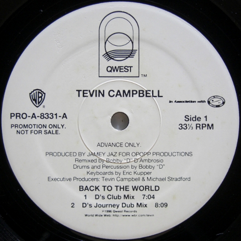 画像1: Tevin Campbell – Back To The World
