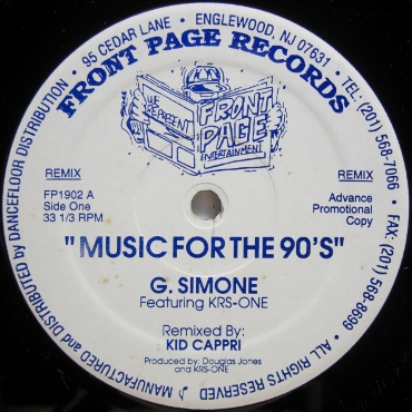 画像1: G. Simone featuring KRS-One – Music For The 90's
