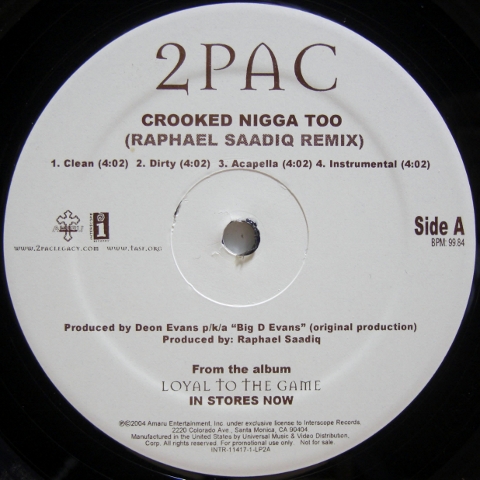 画像1: 2Pac – Bonus Tracks from The Platinum LP "Loyal To The Game"