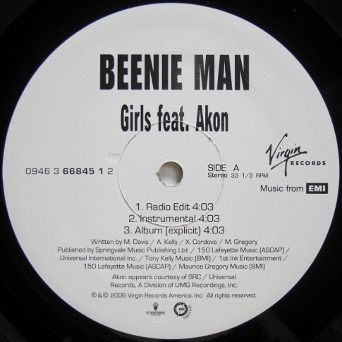 画像1: Beenie Man featuring Akon – Girls