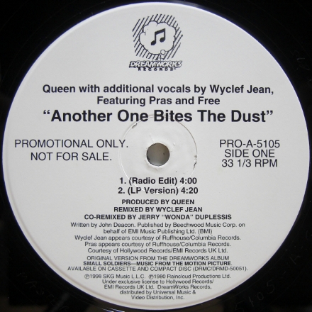 画像1: Queen with additional vocals by Wyclef Jean featuring Pras & Free – Another One Bites The Dust