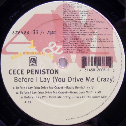 画像1: CeCe Peniston – Before I Lay (You Drive Me Crazy) (The Grand Jury Remixes)