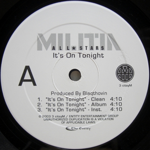画像1: Militia All Stars – It's On Tonight / Get On By