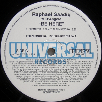 画像1: Raphael Saadiq f/ D'Angelo – Be Here