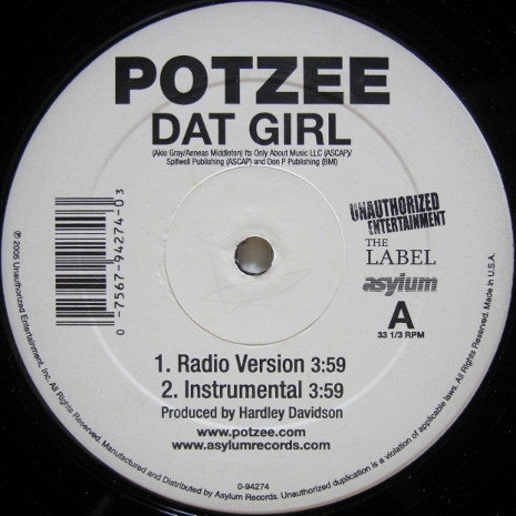 画像1: Potzee – Dat Girl
