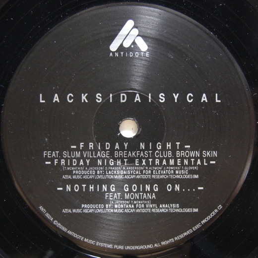 画像1: Lacksidaisycal – Friday Night / Nothing Going On...