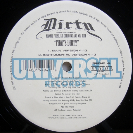 画像1: Dirty featuring Mannie Fresh, Lil Burn One & Mr. Blue – That's Dirty
