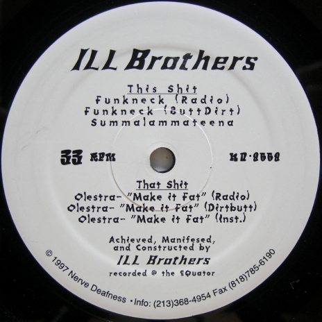 画像1: Ill Brothers – Olestra / Funkneck