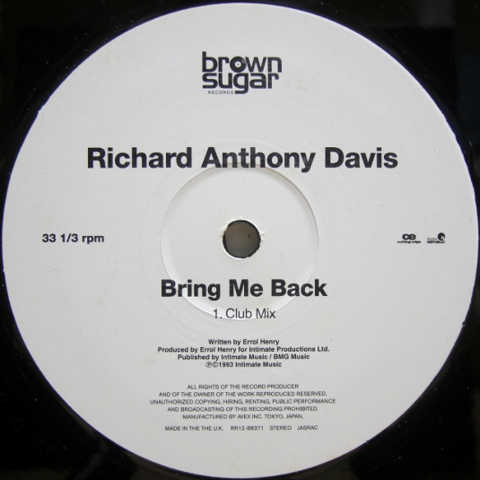 画像1: Richard Anthony Davis – Bring Me Back