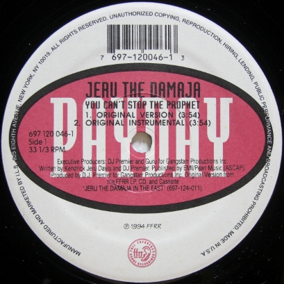 画像1: Jeru The Damaja – You Can't Stop The Prophet