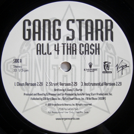 画像1: Gang Starr – All 4 Tha Ca$h / The ? Remainz
