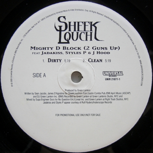 画像1: Sheek Louch – Mighty D-Block (2 Guns Up) / Turn It Up